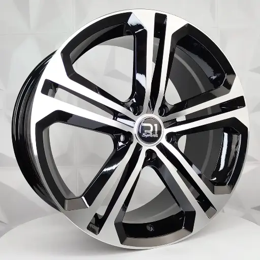 181532 RIN 18X8 5-112 R1 SPORT DX258 BLACK MACHINE FACE ET40 CB57.1 5-112