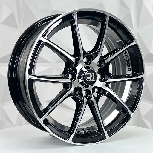 144603 RIN 14X5.5 4-100/114.3 R1 SPORT FM729 BLACK MACHINED FACE+UNDERCUT ET38 CB73.1 4-114.3
