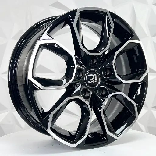 Rin 164563 RIN 16X6.5 5-112 R1 SPORT FR791 BLACK MACHINE FACE ET42 CB73.1 5-112 con barrenación 5-112