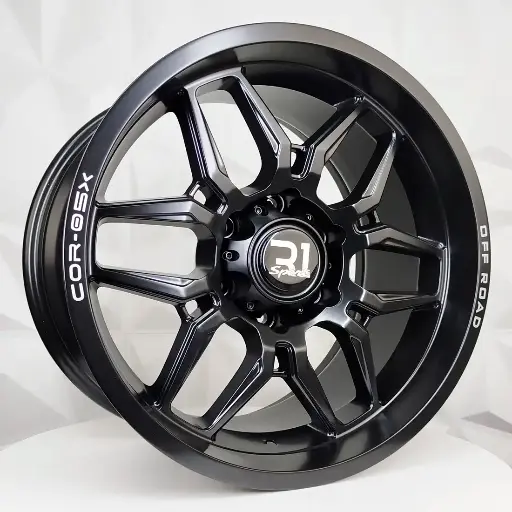 188627 RIN 18X9 6-139.7 R1 SPORT COR-03X MATTE BLACK MILLING ET15 CB106.1 6-139.7