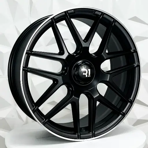 Rin FF208556 F20X8.5 R20X9.5 5-112 H933 MATT BLACK MACHINE LIP ET38/43 CB66.45 5-112 con barrenación 5-112