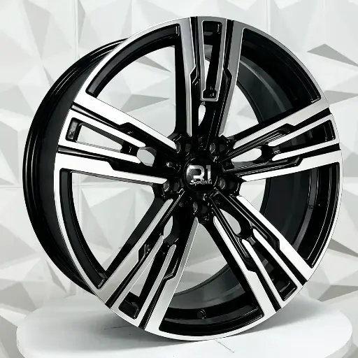 Rin FF208557 F20X8.5 R20X9.5 5-120 H3078F BLACK MACHINE FACE ET25/40 CB72.6 5-120 con barrenación 5-120
