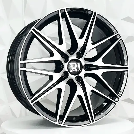 Rin FF208558 F20X8.5 R20X9.5 5-112 H3121 BLACK MACHINE FACE ET36/42 CB66.5 5-112 con barrenación 5-112