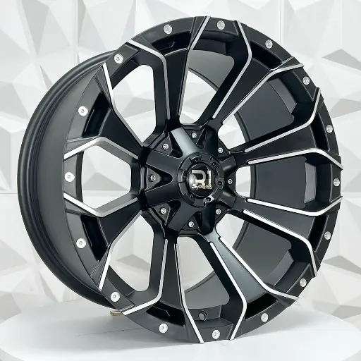 185587 RIN 18X9 6-139.7 R1 SPORT JT146/FBX187 MATT BMF+MILLING RIVETS ET0 CB110.1 6-139.7