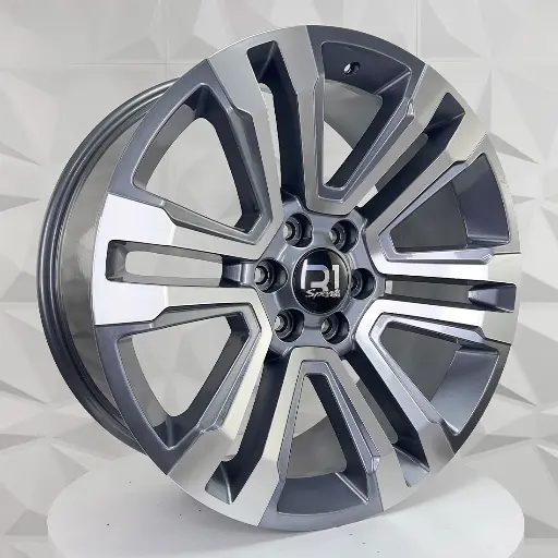 229348 RIN 22X9 6-139.7 R1 SPORT G10 GUNMETAL MACHINE FACE ET24 CB78.1 6-139.7