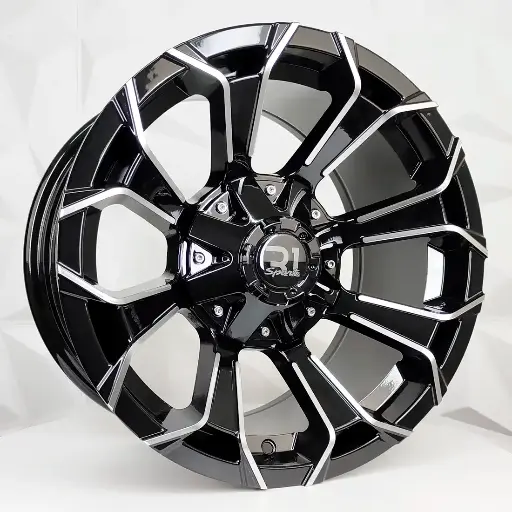 166599 RIN 16X8 6-114.3 R1 SPORT HX146B BLACK MILLED ET0 CB66.1 6-114.3