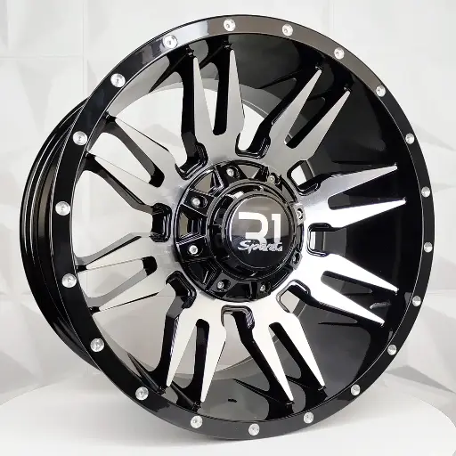 186564 RIN 18X9 6-135/139.7 R1 SPORT 396 BLACK MACHINE FACE+DOTS ET0 CB108.1 6-139.7