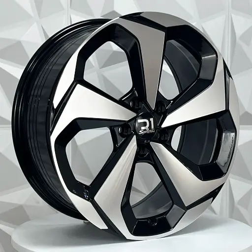 196526 RIN 19X8.5 5-114.3 R1 SPORT X075 BLACK MACHINE FACE ET50 CB64.1 5-114.3