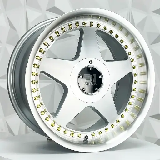 172215 F17X8.5 R17X9.5 5-100/113 L1929 SILVER MACHINE FACE MACHINE LIP GOLD RIVETS ET38/25 CB73.1 5-100