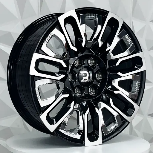 228518 RIN 22X9 6-139.7 R1 SPORT GMG86 BLACK MF INSERT CHROME ET25 CB78.1 6-139.7