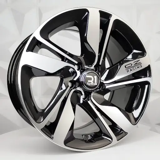 163505 RIN 16X7 5-100 R1 SPORT 5439 BLACK MACHINE FACE ET20 CB73.1 5-100