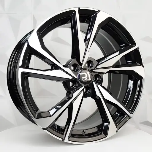 173500 RIN 17X7.5 5-100 R1 SPORT 5651 BLACK MACHINE FACE ET35 CB73.1 5-100