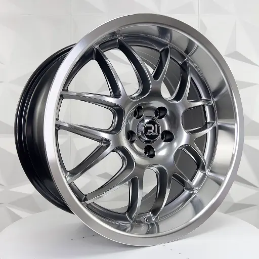 186524 F18X8.5 R18X9.5 5-100 744 BB HYPER BLACK MI ET30/25 CB73.1 5-100