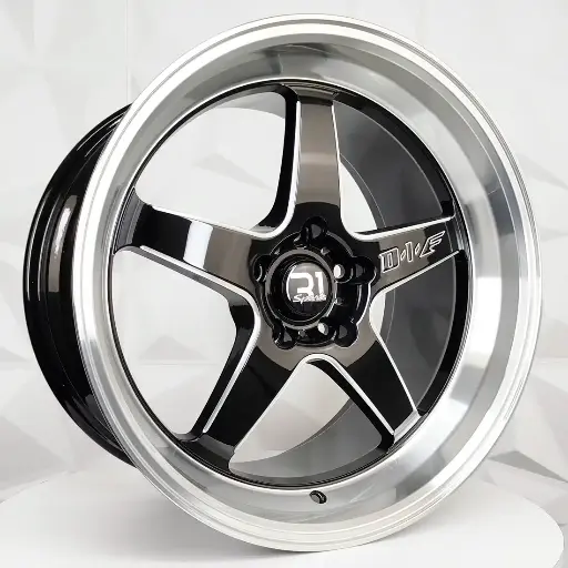 183500 F18X9.5 R18X10.5 5-114.3 5481 BLACK MILLING MACHINE LIP ET22 CB73.1 5-114.3