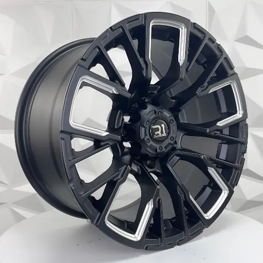 188628 RIN 18X9 6-139.7 R1 SPORT JT256 MATTE BLACK+MILLING SPOKE ET0 CB110.1 6-139.7
