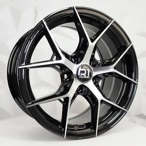151646 RIN 15X7 5-100 R1 SPORT DX377 BLACK MACHINE FACE ET35 CB73.1 5-100