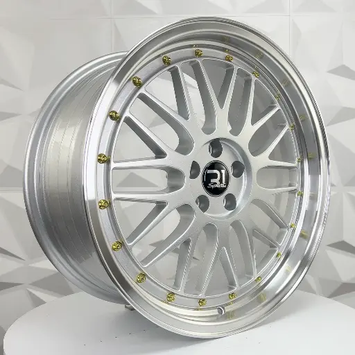 181537 F18X8 R18X9 5-113 DX422 SILVER MACHINE LIP GOLD RIVETS ET30/25 CB73.1 5-113
