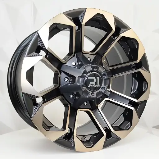 153533 RIN 15X8 6-139.7 R1 SPORT 2030 MACHINE BLACK+BRONCE COATING ET0 CB110.1 6-139.7