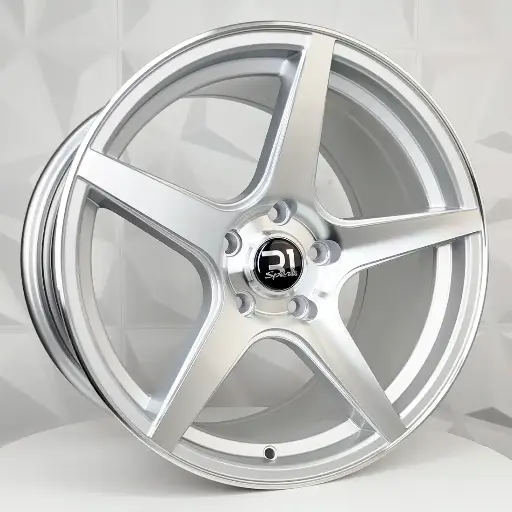 173505 RIN 17X8 5-114.3 R1 SPORT 5187 SILVER MACHINE FACE ET30 CB73.1 5-114.3