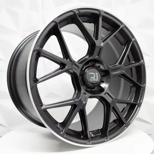 188643 F18X8 R18X9 5-112 GT-FF MATT BLACK MACHINE LIP ET35/38 CB66.6 5-112