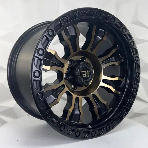 189258 RIN 18X9 5-114.3 R1 SPORT FBX087 MATTE BLACK MACHINE FACE+BRONZE ET0 CB73.1 5-114.3