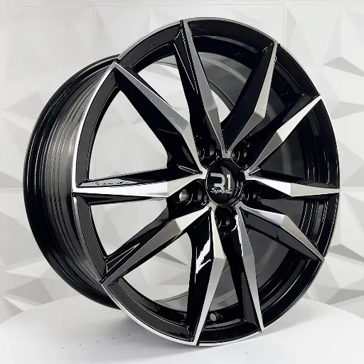 179500 RIN 17X7.5 5-114.3 R1 SPORT FBX404 BLACK MACHINE FACE ET45 CB60.1 5-114.3