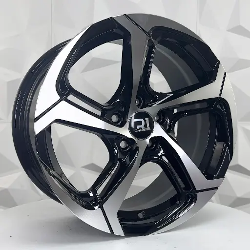 189263 RIN 18X8 5-108 R1 SPORT GL002 BLACK MACHINE FACE ET35 CB73.1 5-108