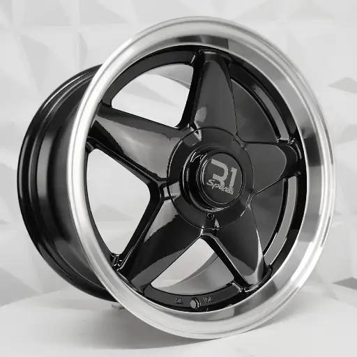 Rin 162115 F16X8 R16X9 4-100/114.3 L1925 BLACK MACHINE LIP ET 35/25 CB73.1 4-114.3 con barrenación 4-114.3