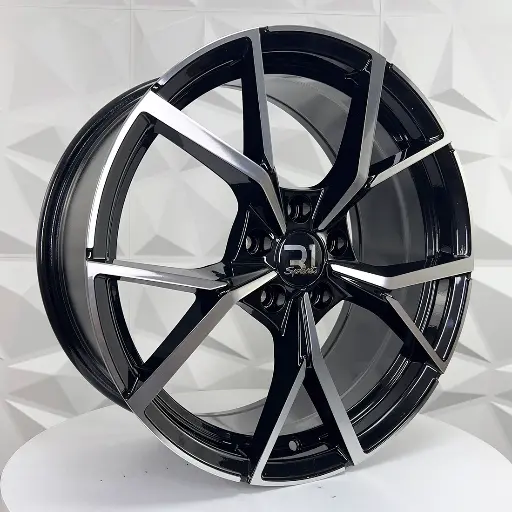 189261 RIN 18X8 5-112 R1 SPORT FBX256 BLACK MACHINE FACE ET45 CB57.1 5-112
