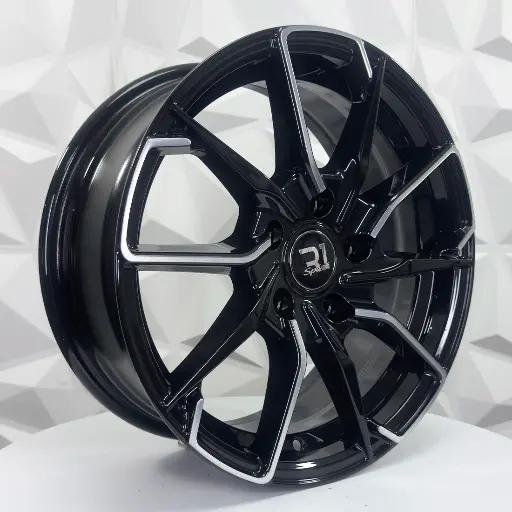 167580 RIN 16X6.5 5-114.3 R1 SPORT JCW11 BLACK MACHINE FACE ET35 CB73.1 5-114.3