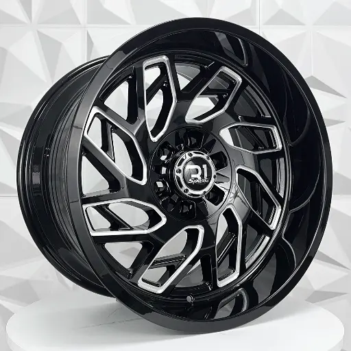206741 RI 20X10 5-114/127 R1 SPORT 891 GLOSS BLACK MILLING ET-24 CB71.5 5-127