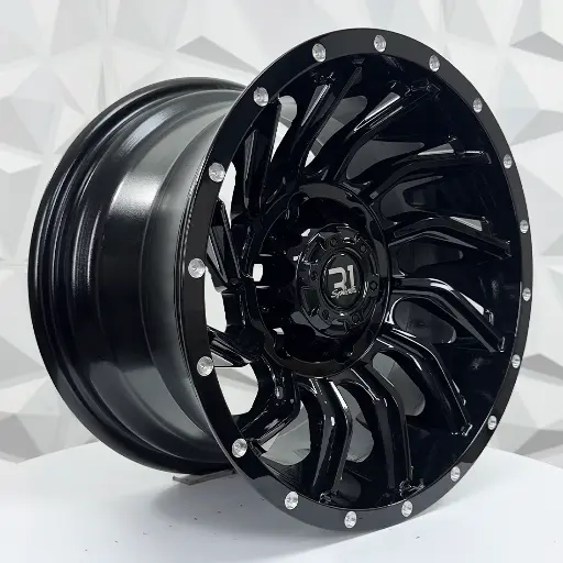156821 RIN 15X8 6-139.7 R1 SPORT 1101 BLACK MILLING ET-15 CB110.1 6-139.7