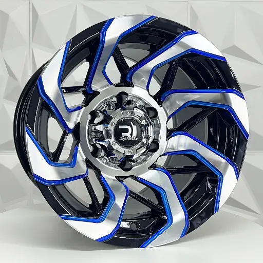 151653 RIN 15X10 6-139.7 R1 SPORT DX653 BLACK MACHINE FACE MILLING BLUE ET-44 CB110.1 6-139.7