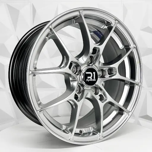 167592 RIN 16X7 4-100 R1 SPORT ULF09 HYPER BLACK+MILLING BEFORE PAINTING ET38 CB73.1 4-100