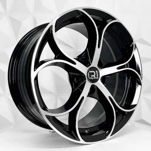 177588 RIN 17X7.5 5-114.3 R1 SPORT 5103 BLACK MACHINE FACE ET35 CB67.1 5-114.3