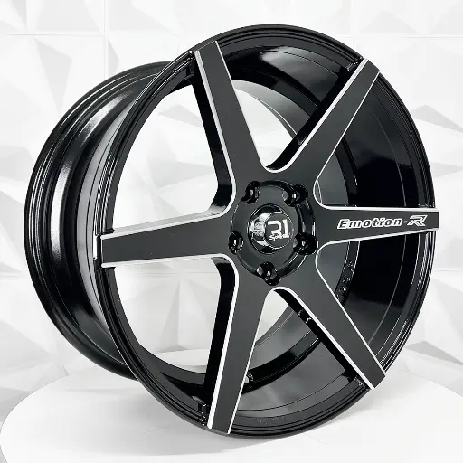 187538 RIN 18X8.5 5-114.3 R1 SPORT 6006B BLACK+MILLING WINDOWS ET35 CB73.1 5-114.3