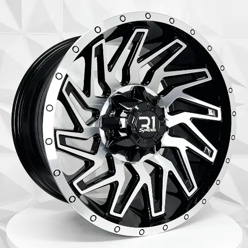 207562 RIN 20X10 5-114.3/139.7 R1 SPORT 1053 BLACK MACHINE LIP+BOWL+BLACK CLEAR COATING ET-24 CB70.1 5-139.7