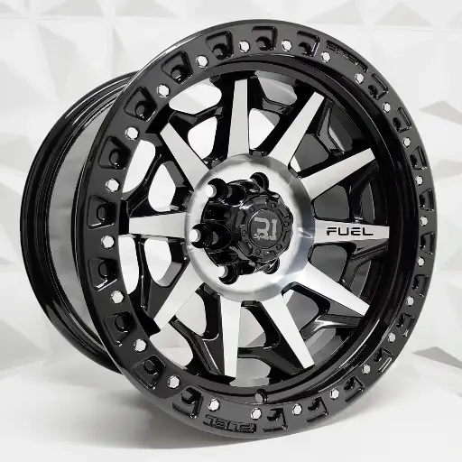Rin 154939 RIN 15X8 6-139.7 R1 SPORT QC1261 BLACK MACHINE FACE ET0 CB110.1 6-139.7 con barrenación 6-139.7