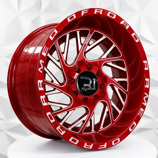 Rin 227518 RIN 22X12 5-127/139.7 R1 SPORT LP36 CANDY RED+MILLING WINDOWS AND LETTERS ET-44 CB78.1 5-139.7 con barrenación 5-139.7