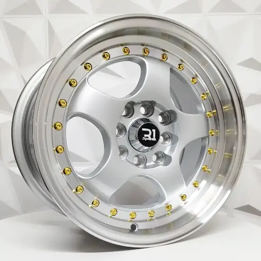 Rin 151221 F15X7 R15X8 5-100 1064 SILVER MI GOLD RIVETS ET30/20 CB73.1 5-100 con barrenación 5-100