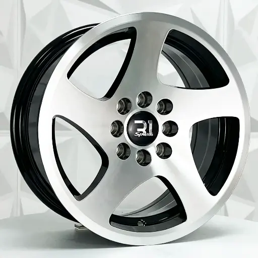 Rin 151202 RIN 15X7.5 4-100 R1 SPORT 55209 BLACK MACHINE FACE ET30 CB73.1 4-100 con barrenación 4-100