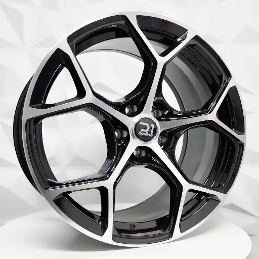 Rin 178636 RIN 17X7.5 5-112 R1 SPORT AH2030 BLACK MACHINE FACE ET40 CB66.5 5-112 con barrenación 5-112