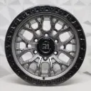 RIN 15X8 6-139.7 R1 SPORT RGW616 MATTE GREY+BLACK LIP ET0 CB110 