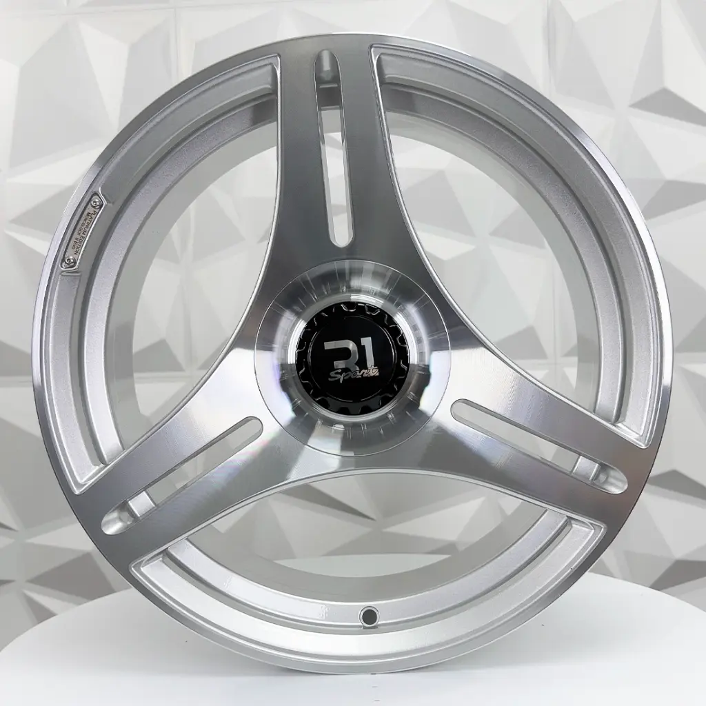 RIN 17X7.5 4-100/114.3 R1 SPORT R751 SILVER MACHINE FACE MACHINE LIP ET20 CB73.1 