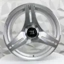 RIN 17X7.5 4-100/114.3 R1 SPORT R751 SILVER MACHINE FACE MACHINE LIP ET20 CB73.1 