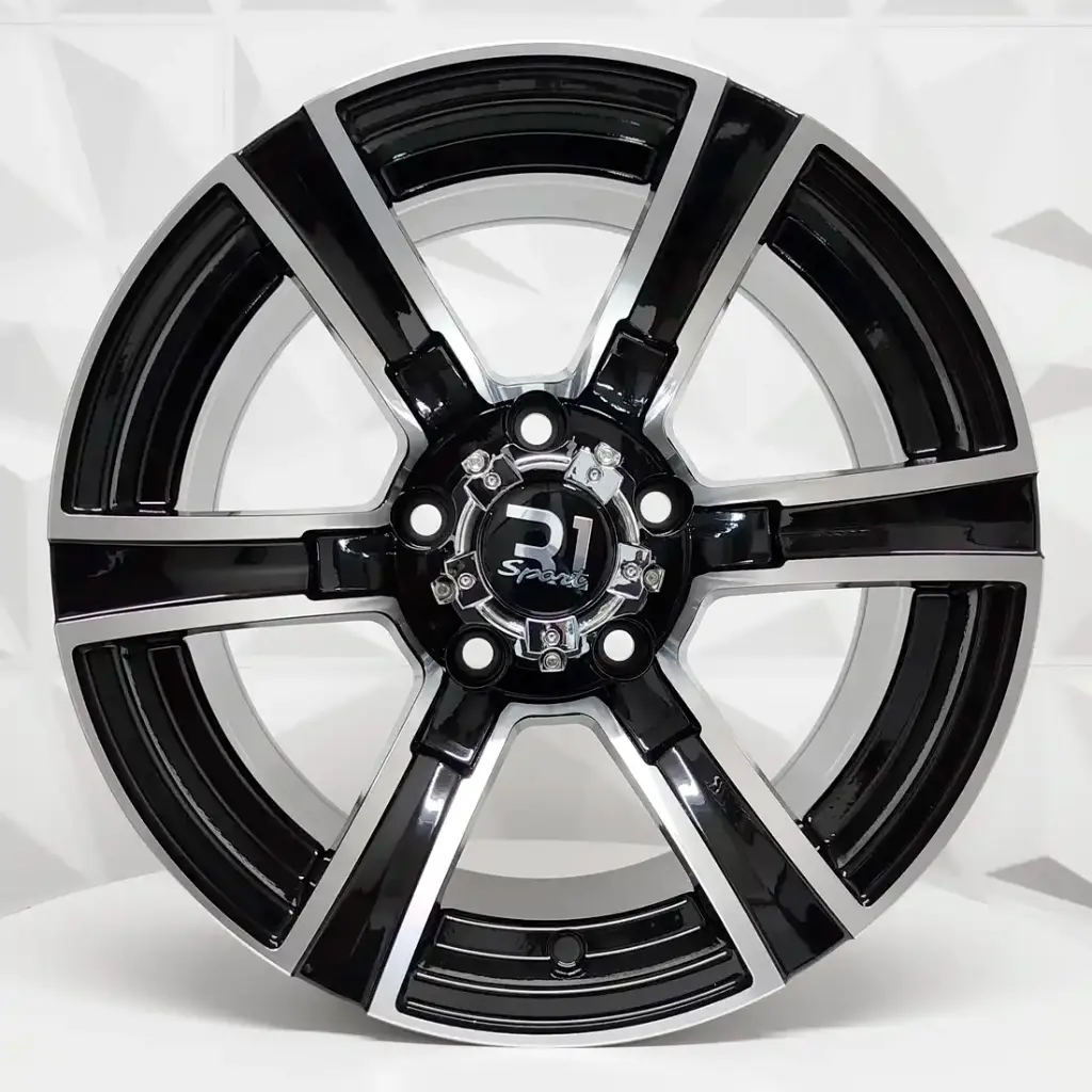 RIN 15X8 5-120 R1 SPORT 5968 BLACK MACHINE FACE ET0 CB83 