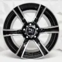 RIN 15X8 5-114.3 R1 SPORT 5968 BLACK MACHINE FACE ET0 CB83 