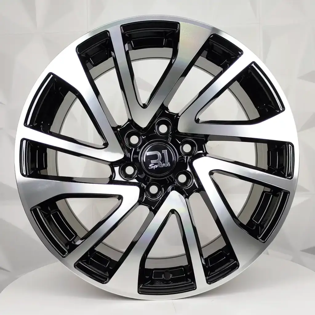 RIN 17X7.5 6-114.3 R1 SPORT 6016 BLACK MACHINE FACE ET25 CB66.1 