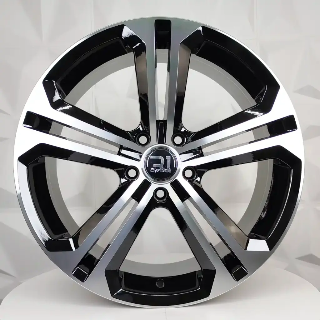 RIN 18X8 5-112 R1 SPORT DX258 BLACK MACHINE FACE ET40 CB57.1 