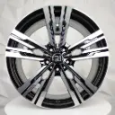 RIN 19X8.5 5-120 R1 SPORT DX128 BLACK MACHINE FACE ET35 CB74.1 